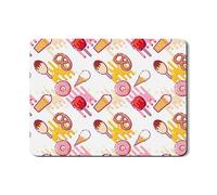 Dessert Dish Drying Mats For Kitchen Counter, Fun Sweet Treats Absorbent Rubber Drainer Mat, Colorful PU Leather Drying Pad For Coffee Bar Protector 18x24 Inch