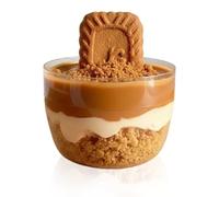 Dessert Infinity 50 Pieces 120ml 4oz Hard Plastic Dessert Cups Clear Reusable for Cheesecakes Cube Parfait Appetizer Cup Serving Bowl Pudding Mousse Party (6.6cm x 5.0cm)