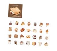 Dessert Patterned Adhesive Note Paper 56 Sheets Decorative Memo Sheet for Scrapbooking Reminder on Notebook Journal Sweet Theme Pad