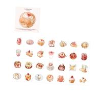 Dessert Patterned Adhesive Note Paper 56 Sheets Decorative Memo Sheet for Scrapbooking Reminder on Notebook Journal Sweet Theme Pad