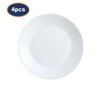 Dessert Plate Luminarc Zelie White Glass 18cm Salad Side Dish Crockery Set of 4