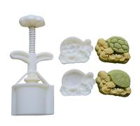 Dessert Press Tool Moon Cake Molds Set Turtle Shape Dough Moulds Pastrys Molds Dessert Moulds Bakings Bakings