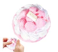 Dessert Sensory Squeeze Toy, Simulation Cake Fidget,6.5x6.5x4.1cm, Emotion Release Stress Artifact, Slow Rebound Foam, Non-Stick Layered Design, For Home Travel Commuting Party