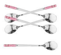 Dessert Spoon and Stainless Steel Portable 5pcs for Coffee Cake