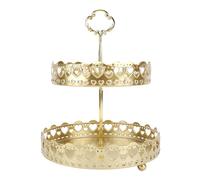 Dessert Table Stand, Metal Serving Stand 2 Tier Cupcake Dessert Display Dish Plate Spacious Metal Dessert Tower Snack Stand Serving Tray Rack for Party Display Snack Cake Dessert