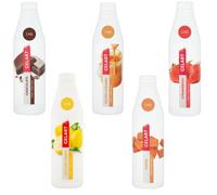 Dessert Topping Sauces 1L (5x1L - One Each) - Strawberry/Lemon/Toffee/Choco/Salted Caramel - Syrups for Catering Ice Cream, Pancakes, Waffles, Toast, Muffins, Salads, Desserts, Cocktails and more