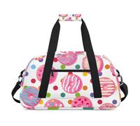 Desserts Fun Gym Bag Sports Duffle Bag Weekend Sleepover Duffel Bags Small Travel Tote for Overnight Workout Gymnastics Dance Ballet, Desserts Fun, 18.9 x 8.7 x 10.6 in, Duffel Bags