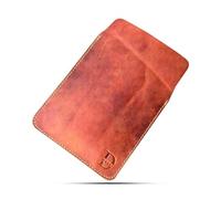 Dessi Handmade Crazy Horse Full Grain Leather 8 Inches Slim Note Sleeve Case Universal Vertical Travel Pouch Cover for Kindle Paperwhite iPad mini Kobo Ereader Moleskine Pocket Journal Field Notes