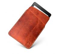 Dessi Handmade Crazy Horse Full Grain Leather Slim Sleeve Case for Standard Kindle Paperwhite (Not 2024), iPad mini, Kobo Ereader, Moleskine Pocket Journal, Field Notes - 8 Inch Travel Pouch Cover