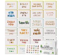 Dessie Thank You Cards Multipack with Envelopes and Sealing Stickers. 24 Unique Thank You Greeting Cards for Kids, Small Business