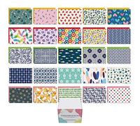 Dessie Unique Blank Greeting Cards with Colored Envelopes and Gold Seals Set for All Occasion, 4x6 Inch, 100 Cards