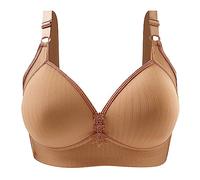 & Dessous Women's Push Up Bra without Underwire, Comfortable Hold, No Underwire, Comfortable Underwear with Wire Bralette for Any Small Bustier Women, khaki, 10