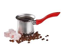 DESTALYA Turkish Coffee Pot | Stainless Steel Coffee Maker | Butter Milk Warmer Sauce | Small Hot Pot for Stove top (Coffee Pot Red)