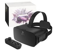 DESTEK V5 VR Headset for Phone, 110°FOV HD Anti-Blue Lenses Eye Protection for Kids Present Virtual Reality Headset with Bluetooth Controller, VR Glasses for iPhone Samsung Android (Black)