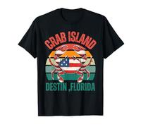 Destin Florida FL Island Crab Sunset US City State Souvenir T-Shirt
