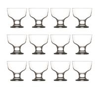 LAV 12x 285ml Destina Glass Ice Cream Bowls - Small Mini Kitchen Fruit Salad Sundae Trifle Dessert Cocktail Pudding Serving Cup Dishes Set