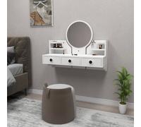 Destina Home Cosmo Makeup Vanity Table with Mirror in White | Size: 1 Pack Destina Home White 1 Pack