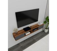 Destina Home Mayer Floating TV Stand with Shelves & Cabinets in Dark Brown | Size: 1 Pack Destina Home Dark Brown 1 Pack