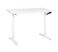 Beliani Manual Adjustable Standing Desk Destinas White 120 Cm 72 Cm