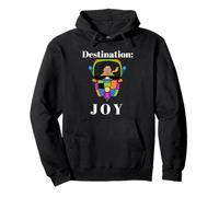Destination Joy Retro Scooter Positive Vibes Design Pullover Hoodie