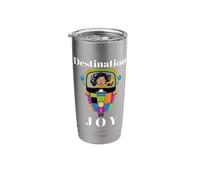 Destination Joy Retro Scooter Positive Vibes Design Stainless Steel Insulated Tumbler