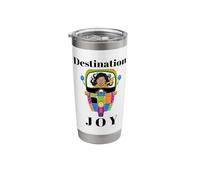 Destination Joy Retro Scooter Positive Vibes Design Stainless Steel Insulated Tumbler