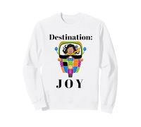 Destination Joy Retro Scooter Positive Vibes Design Sweatshirt