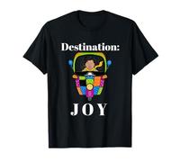 Destination Joy Retro Scooter Positive Vibes Design T-Shirt