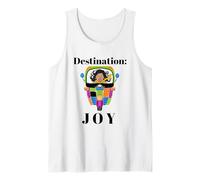 Destination Joy Retro Scooter Positive Vibes Design Tank Top