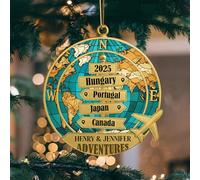 Destination Of All Year - Personalized Custom Christmas Acrylic Ornament, Personalized Custom Travel Christmas Ornaments for Christmas Tree 2025 Decorations Gift for Travelers & Adventurers