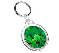 Destination Vinyl Keyrings 1 x Lucky Green Clover Irish Fun - Keyring IR02 Mum Dad Kids Birthday #2092
