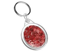 Destination Vinyl Keyrings 1 x Macro Red Ruby Stones - Keyring IR02 Mum Dad Kids Birthday #3439