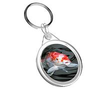 Destination Vinyl Keyrings 1 X Pretty Chinese Koi Carp Fish - Keyring IR02 Mum Dad Birthday #16427