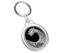 Destination Vinyl Keyrings 1 x Summer Wave Hawaii Surf - Keyring IR02 Mum Dad Kids Birthday #2034-2