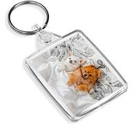 Destination Vinyl Keyrings Pomeranian Chihuahua Dogs Keyring - IP02 - Cute Best Friends #16383