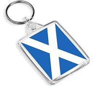 Destination Vinyl Keyrings Scotland Flag Saltire St Andrew Cool Dad Uncle Gift #15675