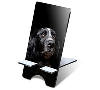 Destination Vinyl Ltd 1 x 3mm MDF Mobile Phone Stand - Black Spaniel Dog Cocker Springer Wooden Stand Holder for Mobile Phone, Smartphone #44334