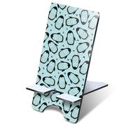 Destination Vinyl ltd 1 x 3mm MDF Mobile Phone Stand Blue Penguin Pattern Boys Christmas Wooden Holder for Mobile Phone, Smartphone #170437