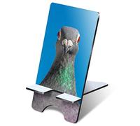 Destination Vinyl Ltd 1 x 3mm MDF Mobile Phone Stand - Blue Pigeon Bird Face Racing Birds Wooden Stand Holder for Mobile Phone, Smartphone #44381