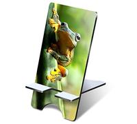 Destination Vinyl Ltd 1 x 3mm MDF Mobile Phone Stand - Inquisitive Frog Wild Nature Frogs Wooden Stand Holder for Mobile Phone, Smartphone #45404