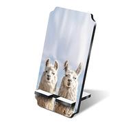 Destination Vinyl Ltd 1 x 5mm MDF Mobile Phone Stand - Cute White Llama Alpaca Herd Wooden Stand Holder for Mobile Phone, Smartphone #16805