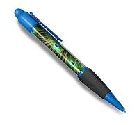 Destination Vinyl ltd 1 x Blue Ballpoint Pen (Black Ink) - Peacock Tail Feathers Bird #3561