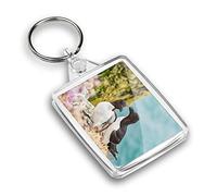 Destination Vinyl ltd 1 x IP02 Rectangle Passport Keyring Photo Cute Razorbill Bird Couple Wildlife Nature |Keychain|Keyring|Charm| #52778