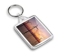 Destination Vinyl ltd 1 x IP02 Rectangle Passport Keyring Photo Offshore Wind Farm Turbine Energy |Keychain|Keyring|Charm| #51593