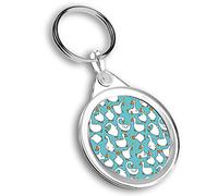 Destination Vinyl ltd 1 x Photo Keyring - Blue Cartoon Geese Goose Birds Duck |Keychain|Keyring|Charm| #44356