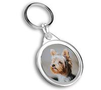 Destination Vinyl Ltd 1 x Photo Keyring - Yorkshire Terrier Small Dog Puppy |Keychain|Keyring|Charm| #46520