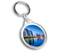Destination Vinyl ltd 1 x Round Photo Keyring Salford Quays Manchester England UK |Keychain|Keyring|Charm| #51957