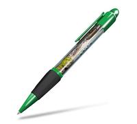 Destination Vinyl ltd 1x Green Ballpoint Pen (Photo Insert) - Port Isaac Cornwall England UK - Soft Feel Finger Grip, Black Ink #46159