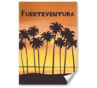 Destination Vinyl ltd 1x Poster A4 - Fuerteventura Spain Beach Resort Vertical (Portrait) Art Print 21 X 29.7 cm 280gsm Satin Gloss Photo Paper #61077