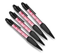 Destination Vinyl Ltd 4 x Matching Ballpoint Pens - Cute Dog Pink Paw Prints Animal #13224